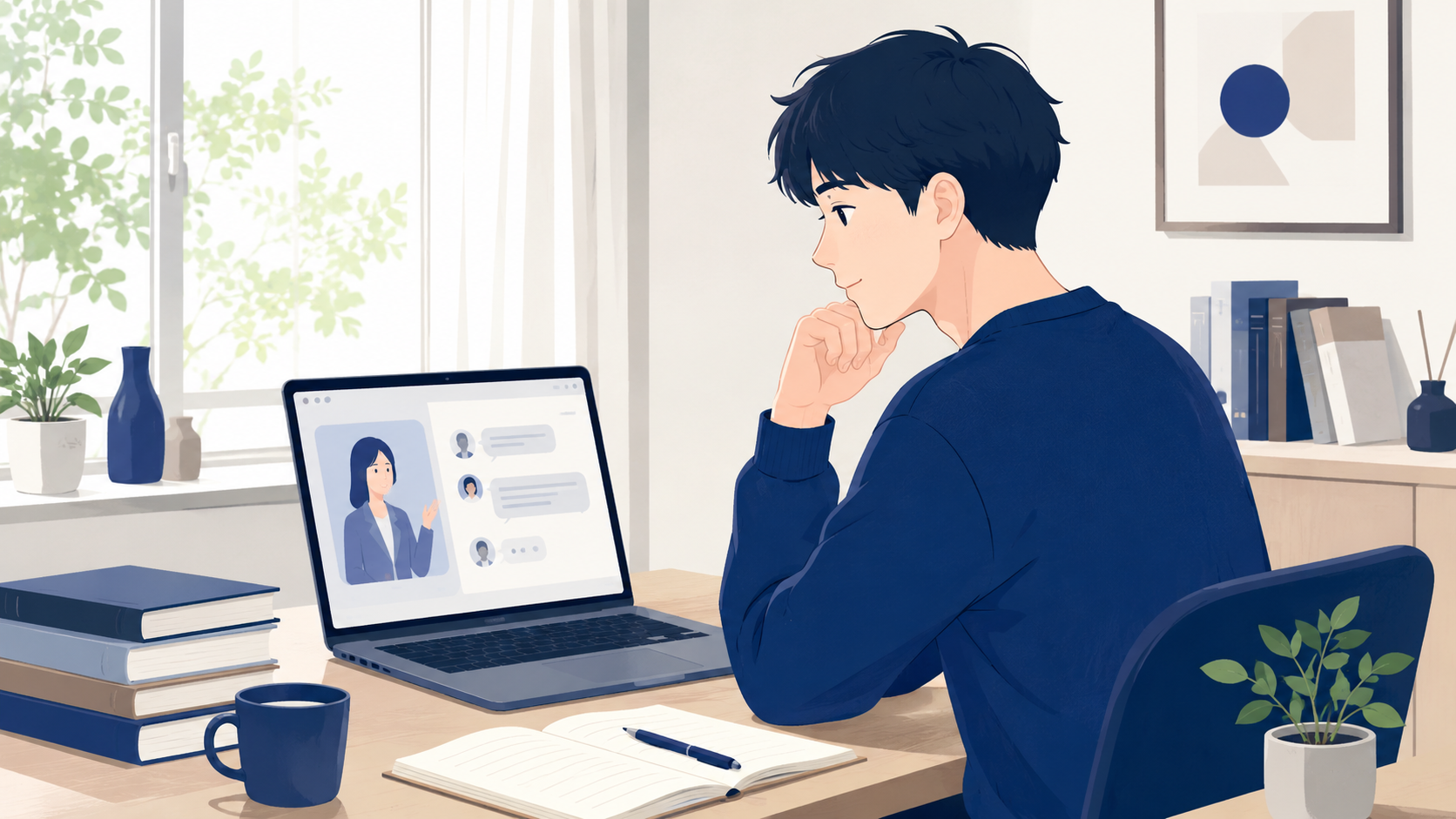 スクール無料相談を活用して受講適性を確認する未経験者のイメージ図